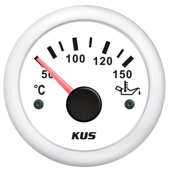 KUS 12/24V Oil Temp Gauge - 52mm Dia.
