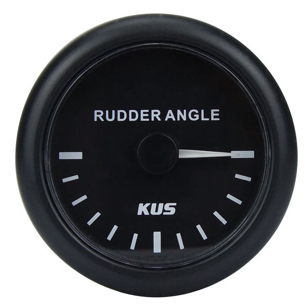 12/24V Rudder Indicator Gauge - 52mm Dia. - Black