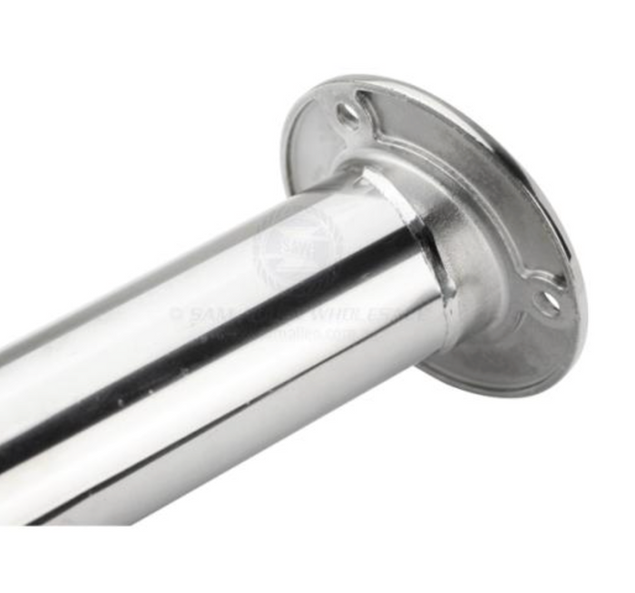 RELAXN ROD HOLDER - ROUND HEAD WITH DRAIN - HEAVY-DUTY - STAINLESS STEEL