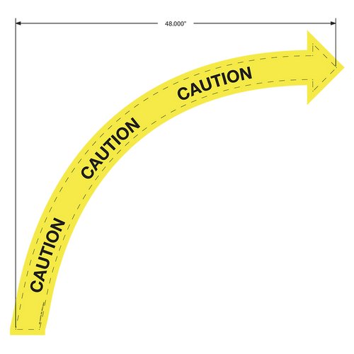 48 Inch Caution Right Door Swing