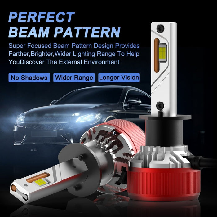 AG1 H1 LED Headlights Conversion Kits Bulbs | 6500K Xenon White -Alla Lighting