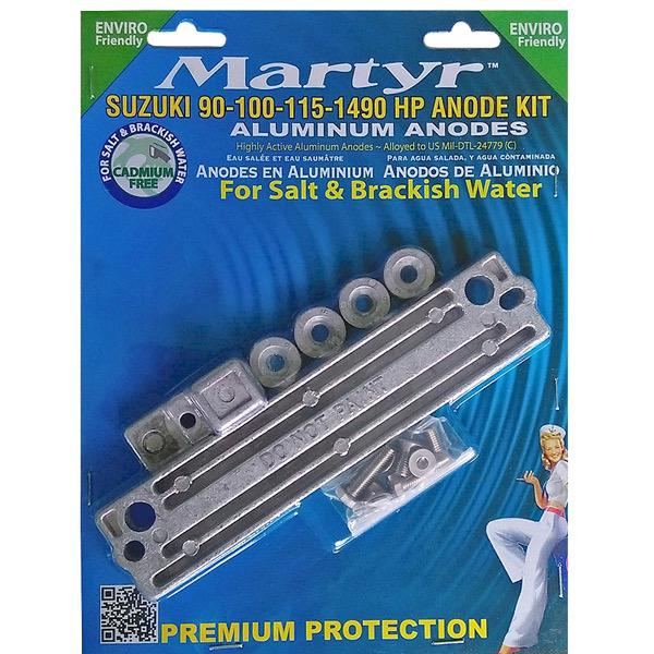 Aluminium Anode Kit - Suzuki - Suits 90-100-115-140 HP - 0.385kg