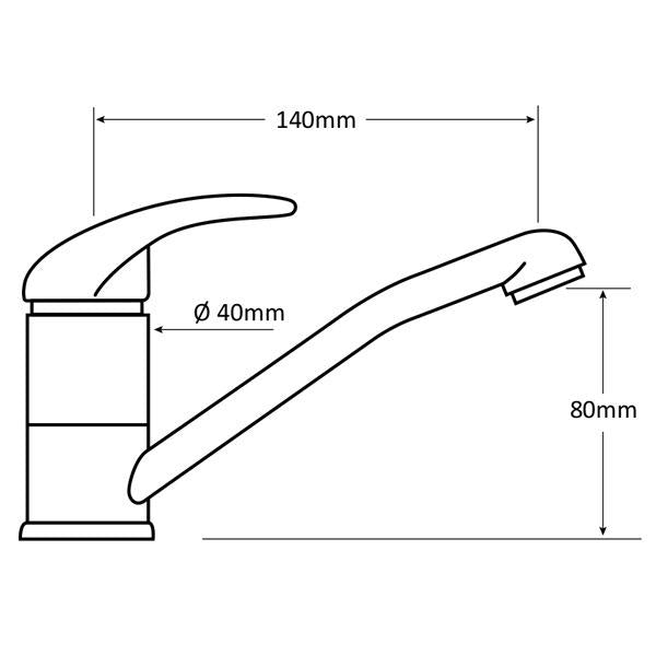 Aravon Flick Mixer Short Faucet