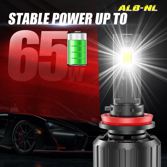 Brightest H4 LED Headlights Conversion Kit Bulbs HB2 9003, White -Alla Lighting