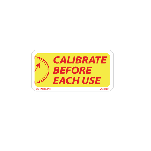 Calibrate Before Each Use with Scale Labels - 1 Inch x 2 Inch, 1000 per Roll