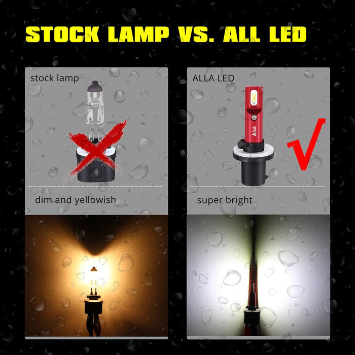 CAN-Bus 899 880 Fog Lights Super Bright LED Bulbs 893 884 892 H27 12V -Alla Lighting