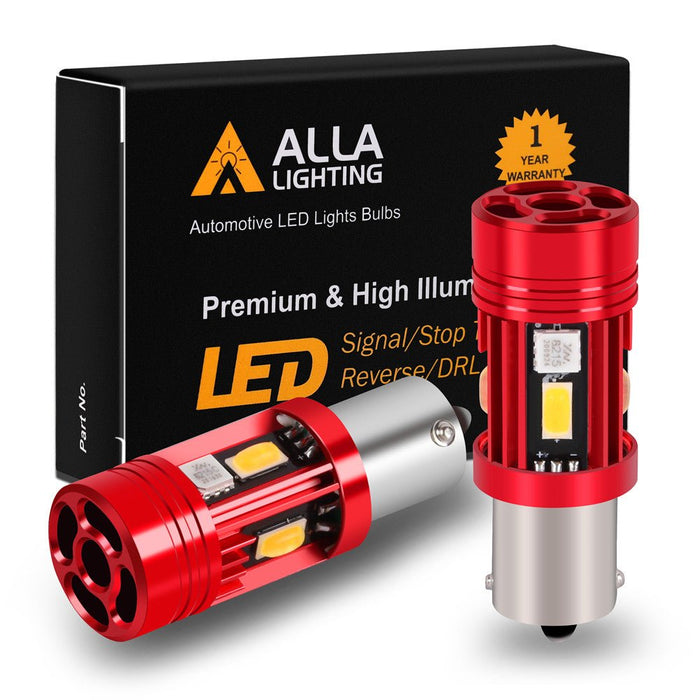 CAN Bus BAU15S PY21W 7507 LED Bulbs Amber Yellow Turn Signal Lights -Alla Lighting