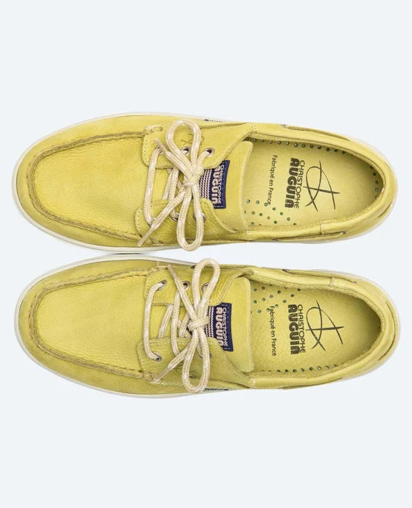 Christophe Auguin Unisex City P Boat Shoe - Jaune - Bosuns Boat