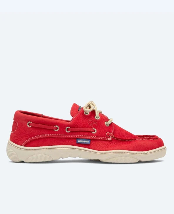 Christophe Auguin Unisex City P Boat Shoe - Rouge / Red - Bosuns Boat