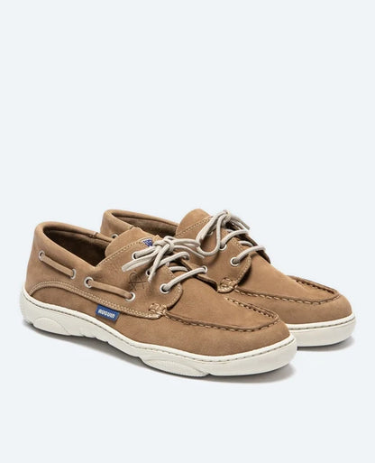 Christophe Auguin Unisex City P Boat Shoe - Taupe - Bosuns Boat