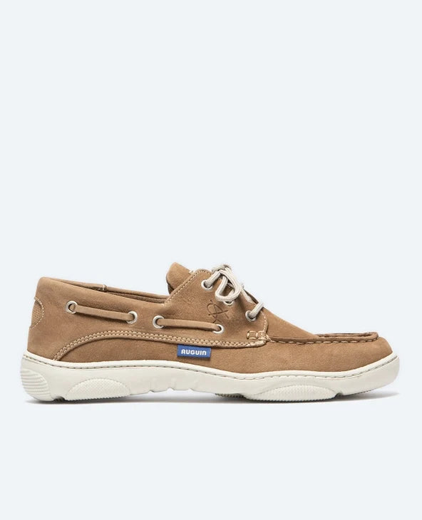Christophe Auguin Unisex City P Boat Shoe - Taupe - Bosuns Boat