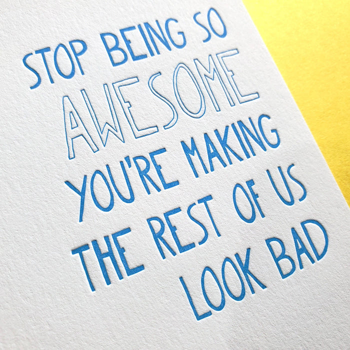 Congratulations on Being Awesome Card - Greeting Card