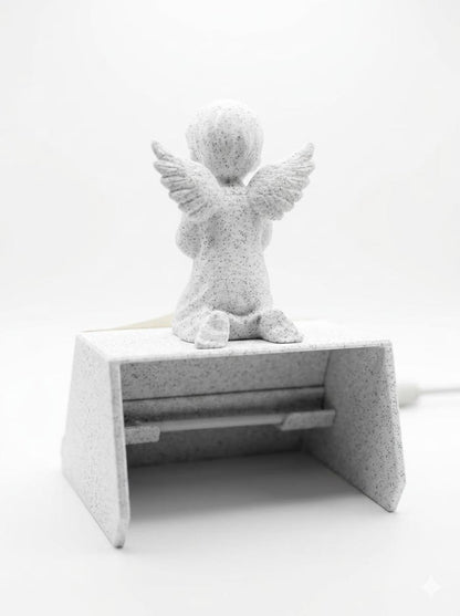 Daily Bible Verse Display with Angel Figurine – WiFi Connected Inspirational Scripture Device