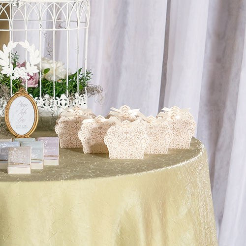 Foil and Lace Wedding Party Favor Box