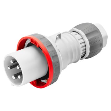 Gewiss GW61052H 3P+E 63A 380-415V, 6H Straight Plug - Mantle Terminal