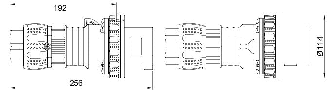 Gewiss GW61052H 3P+E 63A 380-415V, 6H Straight Plug - Mantle Terminal
