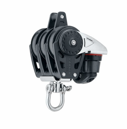 HARKEN 40mm Triple Block — Swivel, Becket, Cam Cleat