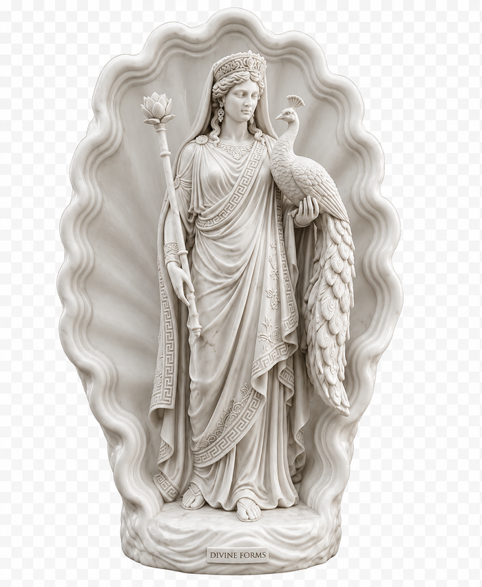 Hera Greek Goddess Lamp – Greek Mythology LED Statue – 3D Printed Goddess Decor – Custom Light Color – Mythology Gift