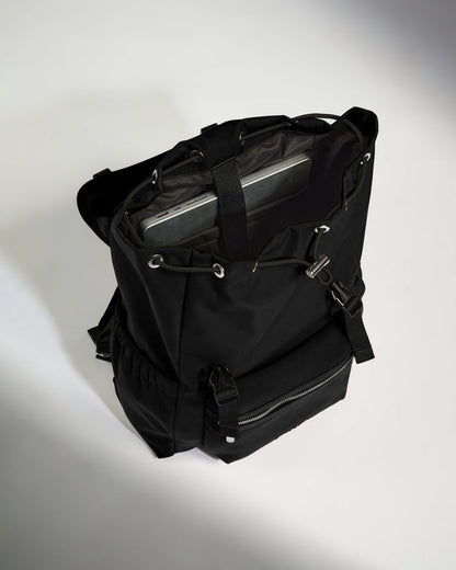 Icon Drawstring Backpack in Black