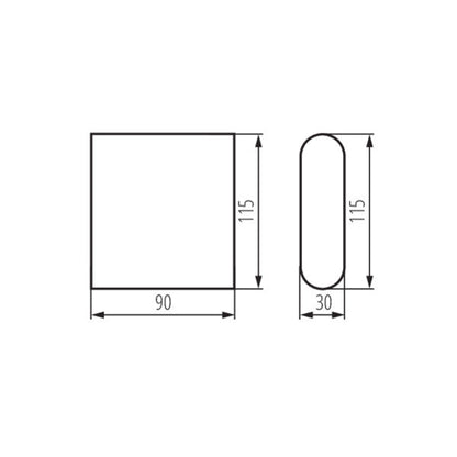 Kanlux GARTO Outdoor (IP54) Decorative LED Facade Luminaire/Wall Light EL 8W-GR (29270)
