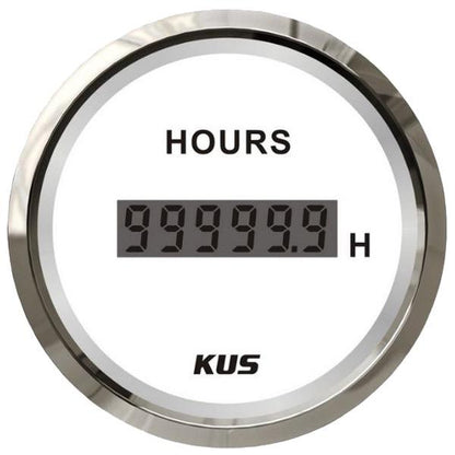 KUS 12/24V Digital Hour Meter Gauge - 52mm Dia.
