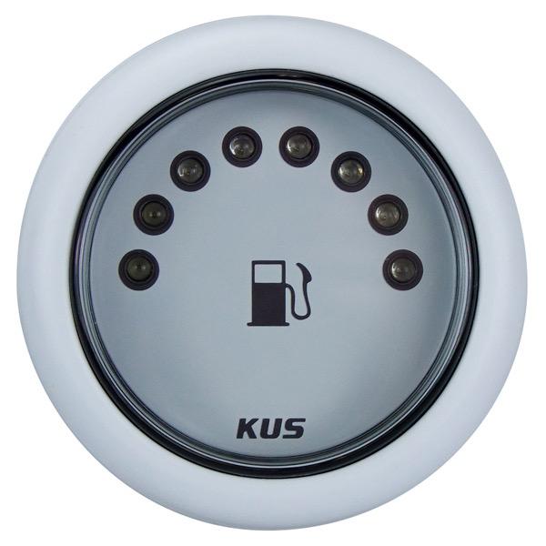 KUS 12/24V LED Fuel Tank Gauge - 52mm Dia. - Bosuns Boat