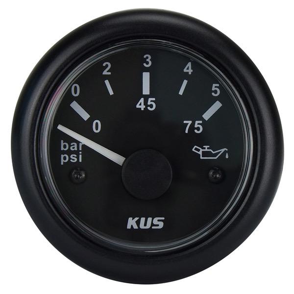 KUS 12/24V Oil Pressure Gauge - 52mm Dia.