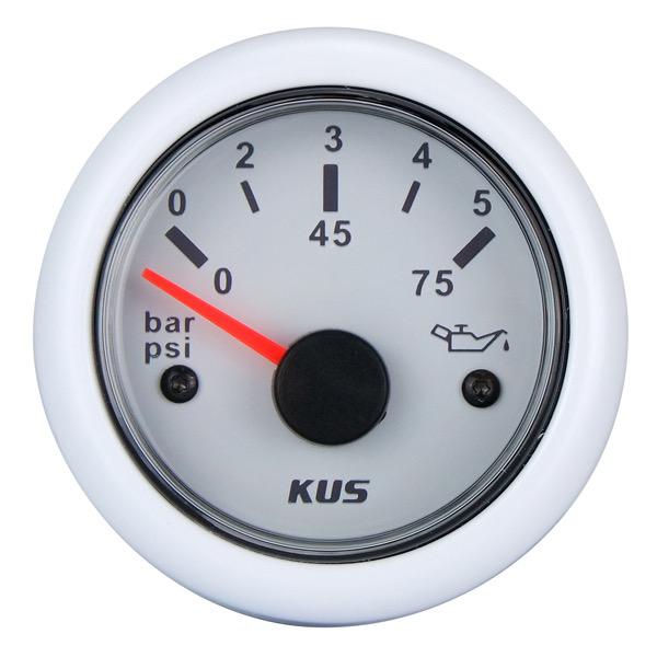 KUS 12/24V Oil Pressure Gauge - 52mm Dia.