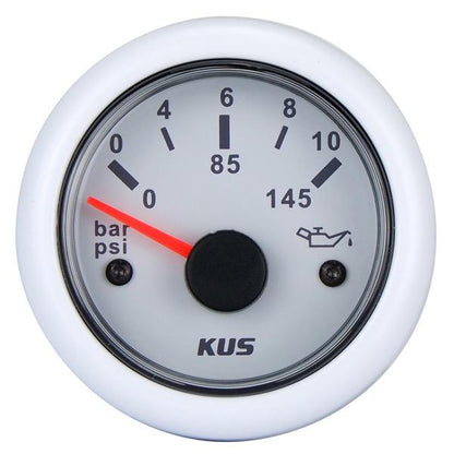 KUS 12/24V Oil Pressure Gauge - 52mm Dia.