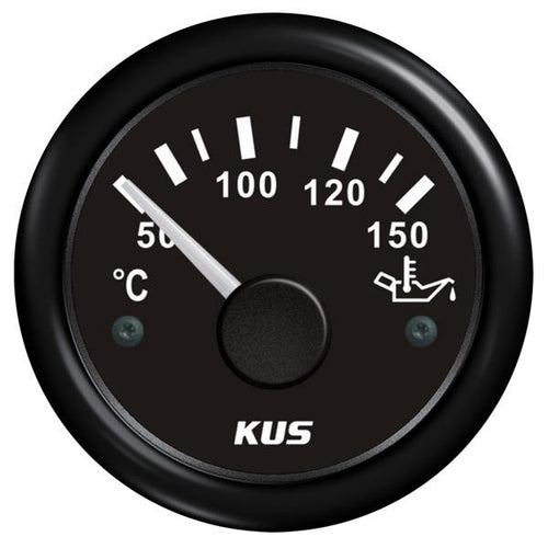 KUS 12/24V Oil Temp Gauge - 52mm Dia.