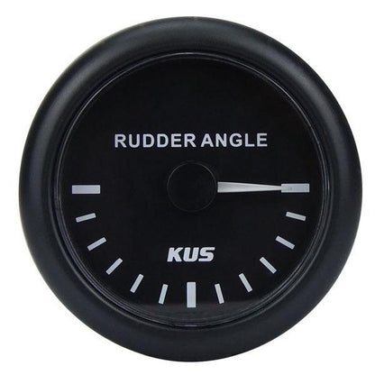 KUS 12/24V Rudder Indicator Gauge - 52mm Dia. - Black