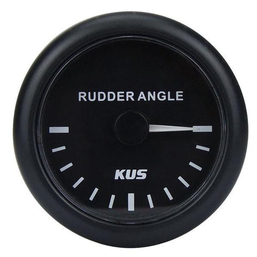 KUS 12/24V Rudder Indicator Gauge - 52mm Dia. - Black