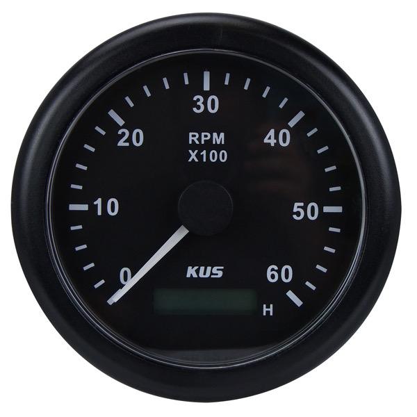 KUS 12/24V Tacho/Hour Meter Gauge - 85mm Dia.