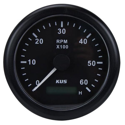 KUS 12/24V Tacho/Hour Meter Gauge - 85mm Dia.