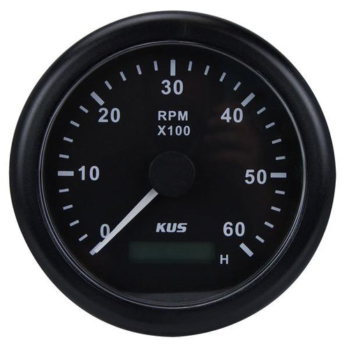 KUS 12/24V Tacho/Hour Meter Gauge - 85mm Dia.