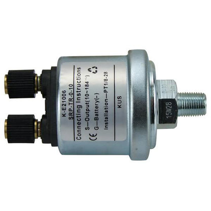 KUS 6-24V Pressure Sender - 10-184 Ohms - 0-10 Bar - 1/8"NPT