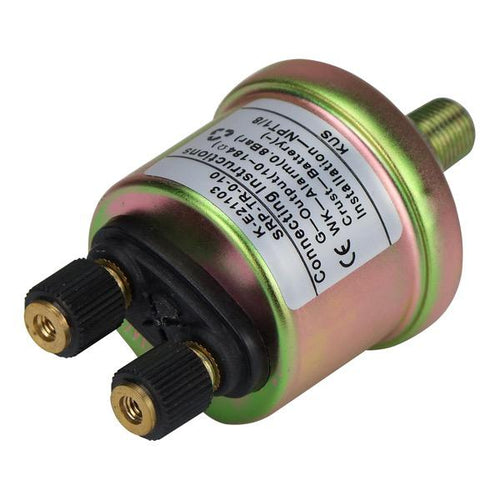 KUS 6-24V Pressure Sender - 10-184 Ohms - 0-10 Bar 0.8 Switch - 1/8"NPT