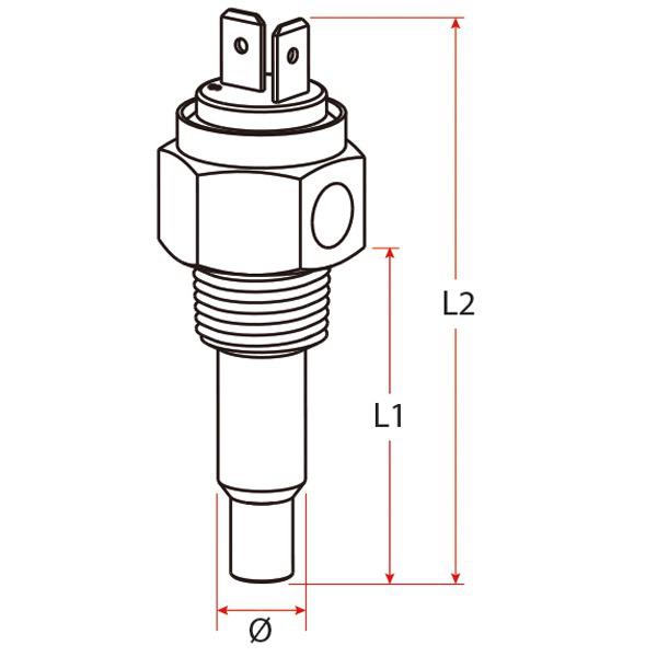 KUS 6-24V Temp Sender Water