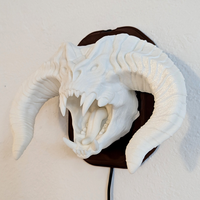 Lord of the Rings Balrog Inspired Wall Trophy Lamp – 3D Printed LED Fantasy Decor