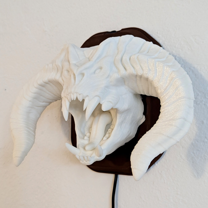 Lord of the Rings Balrog Inspired Wall Trophy Lamp – 3D Printed LED Fantasy Decor