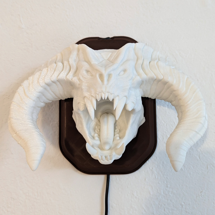 Lord of the Rings Balrog Inspired Wall Trophy Lamp – 3D Printed LED Fantasy Decor