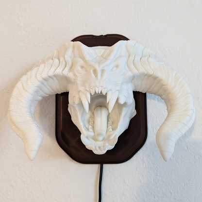 Lord of the Rings Balrog Inspired Wall Trophy Lamp – 3D Printed LED Fantasy Decor