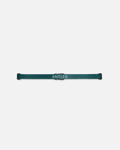 a green strap with white text
