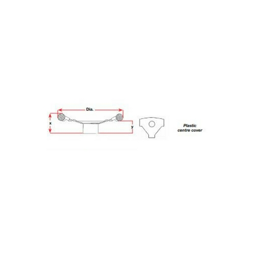 Luisi Steering Wheel - Champion Deluxe Three Spoke PVC - Dia: 340mm - 13.4in