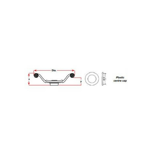Luisi Steering Wheel - Laguna Four Spoke PVC - Dia: 335m - 13.2in