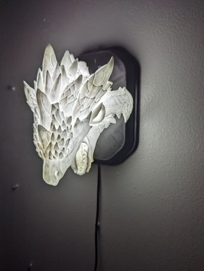 Monster Hunter Rathalos Inspired Wall Trophy Lamp – 3D Printed LED Gaming Decor