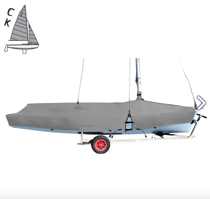 OCEANSOUTH CADET SAILING DINGHY DECK COVER WITH MAST