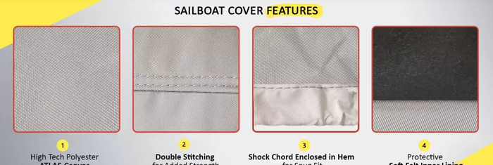 OCEANSOUTH CADET SAILING DINGHY DECK COVER WITH MAST