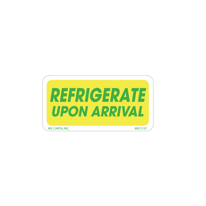 Refrigerate Upon Arrival Labels, 1 Inch x 2 Inch, 1000 per Roll