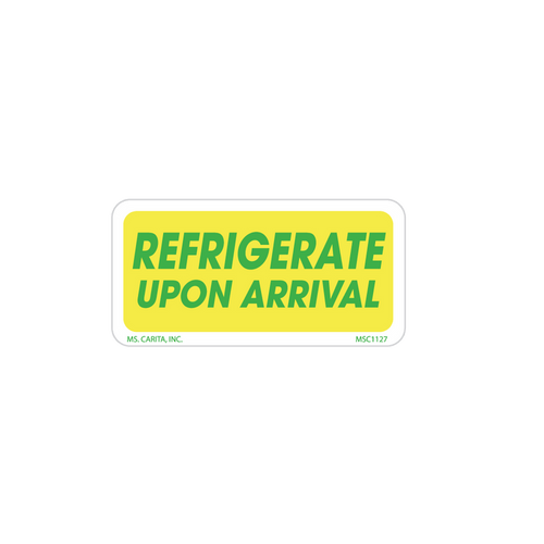 Refrigerate Upon Arrival Labels, 1 Inch x 2 Inch, 1000 per Roll